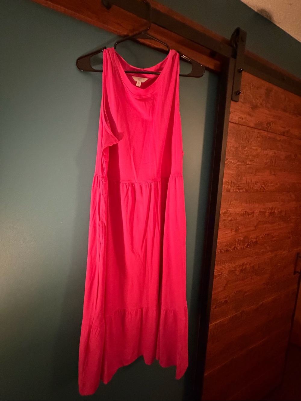 Time and Tru Hot Pink Sleeveless Maxi Dress